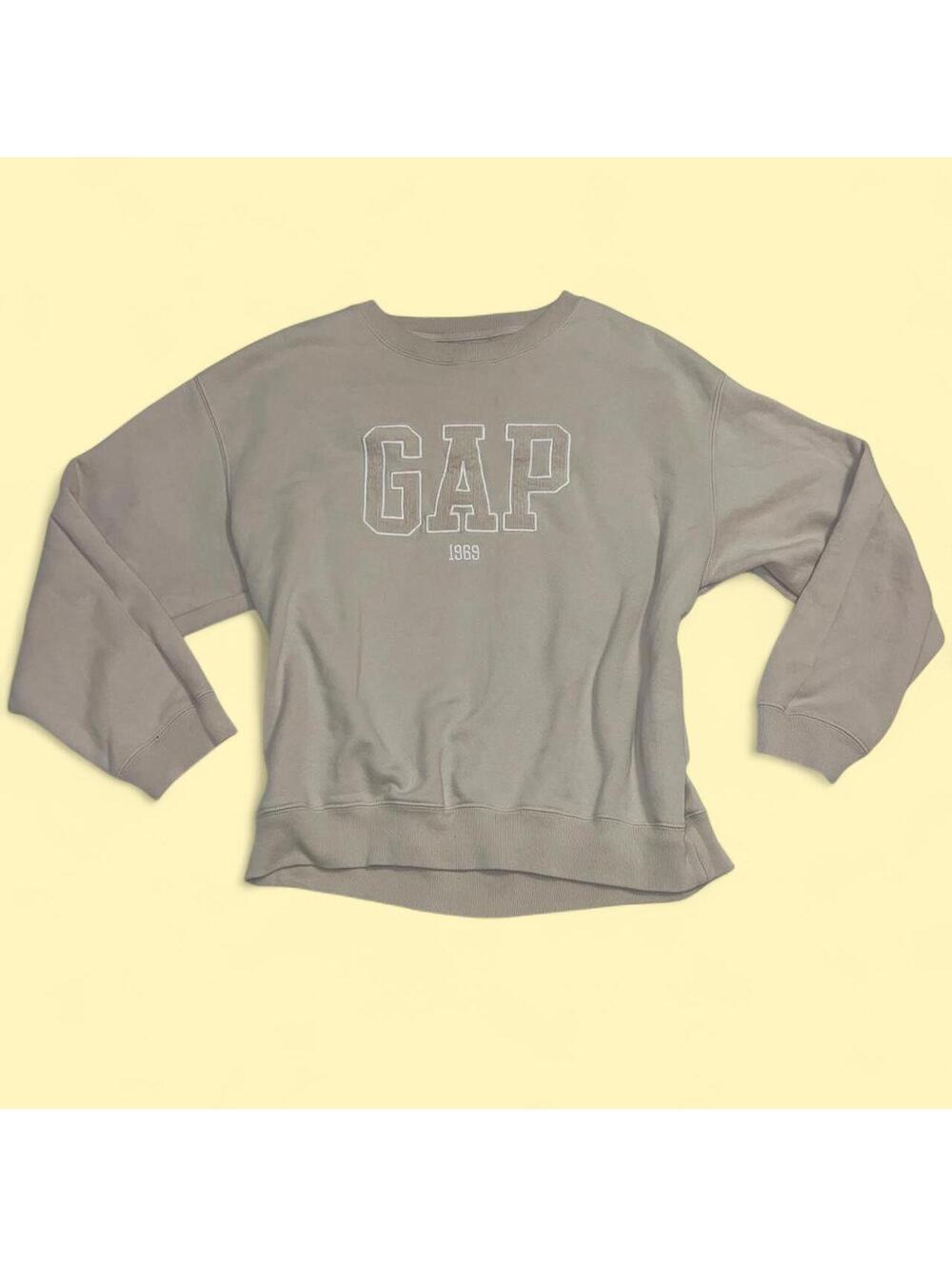 Gap Women's Cream and Tan Sweatshirt